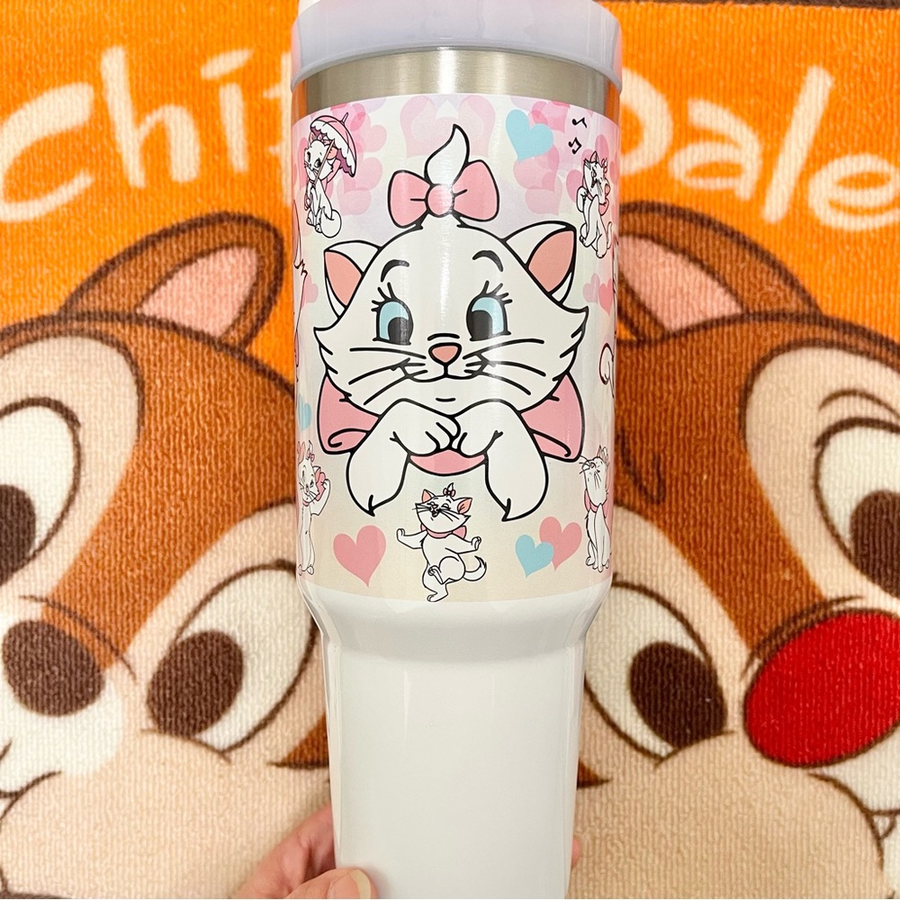 Disney Starbucks The Aristocats Marie 40 oz Tumbler/Water bottle/Mug